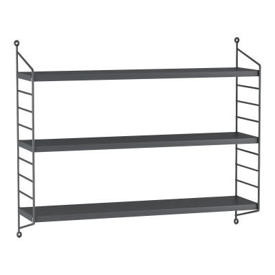 Étagère murale à 3 niveaux modulables 50 x 60 x 15 cm gris foncé 03_0007055