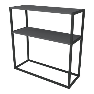 Table console avec surface de stockage 90 x 90 x 33,5 cm anthracite 03_0008568