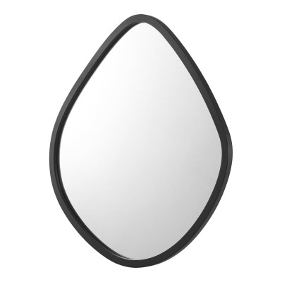 Miroir mural forme arrondie 64 x 60 cm noir mat 03_0007904
