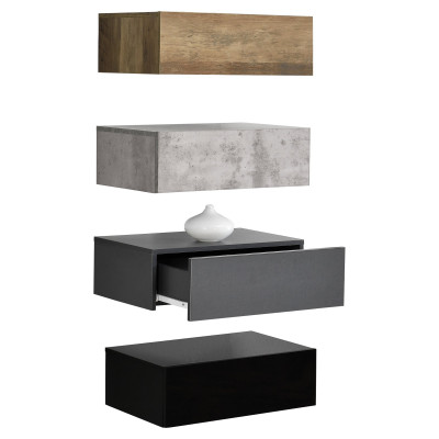 Lot de 4 étagères murales pour chambre avec 4 tiroirs couleurs différentes 46 x 30 x 15 cm 03_0007109