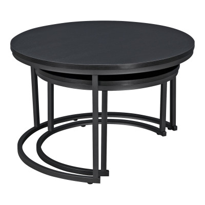 Set de 2 tables basses rondes gigognes noir 03_0008356
