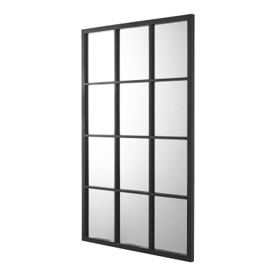 Miroir mural rectangulaire 90 x 60 cm noir mat 03_0007900