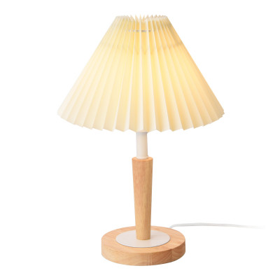 Lampe de table 35 cm crème effet bois blanc 03_0007403
