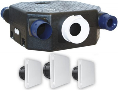 Kit VMC simple flux autoréglable Deco Flat 2 K 352 x 252 x 286 mm S&P