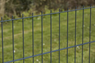 Panneau de clôture rigide Axor Chic maille 55 x 200 mm gris 7016 1985 x 1200 mm DIRICKX