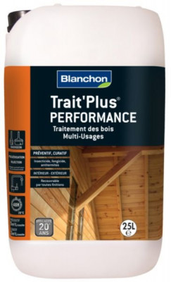 Traitement des bois multi-usages Trait'Plus Performance bidon 240 x 480 mm de 25 l BLANCHON