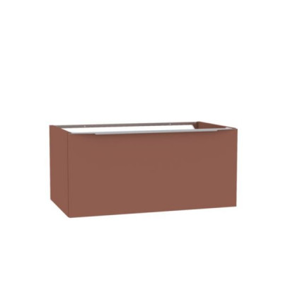 Meuble sous vasque Plénitude 1 tiroir terracotta 80 x 46 cm