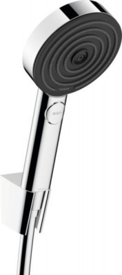 Set Pulsify Select S support mural et douchette 105 3 jets Relaxation avec flexible chromé 160 cm HANSGROHE