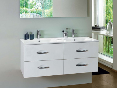 Meuble sous vasque Bento double 4 tiroirs 51 x 120 DECOTEC