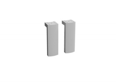 Lot de 2 pieds finition chrome brillant 15 x 50 x 150 mm DECOTEC