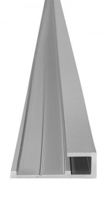 Profilé de finition argent mat anodise en aluminium hauteur 2100 mm ROTH