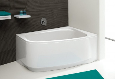 Tablier baignoire asymétrique Frisbee version droite blanc 140 x 90 LEDA