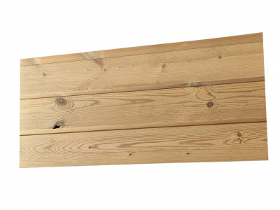 Bardage Pin du nord thermo-traité brossé profil élégie clouage masqué déclassé choix B 20 x 123 x 4170 mm