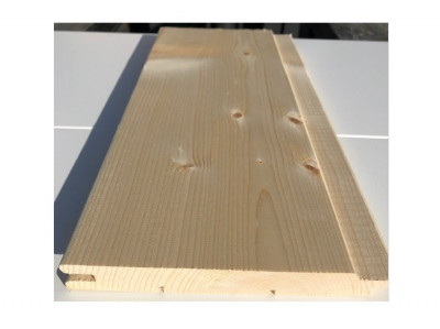Bardage épicéa blanc profil élégie déclassé choix B 21 x 160 x 4200 mm