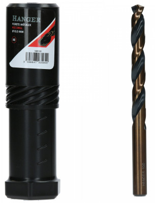 Boite de 10 forets métaux HSS taillés meulés diamètre 6.75mm - HANGER - 155146