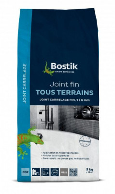 Joint carrelage fin tous terrains blanc sac de 5kg - BOSTIK - 30121641