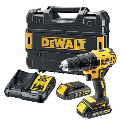 Perceuse visseuse 18 V XR + 2 batteries 1,5 Ah + chargeur + coffret DEWALT DCD777S2T-QW