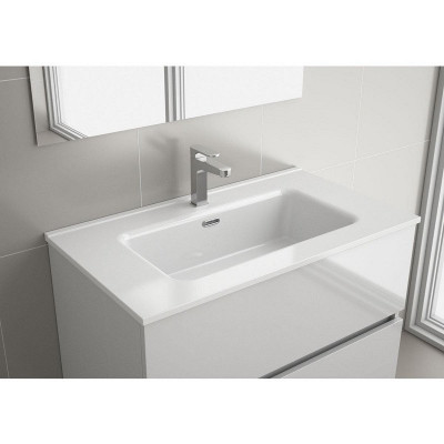 Vasque Constanza 810 en porcelaine blanche 81 x 1,6 x 46 cm SALGAR