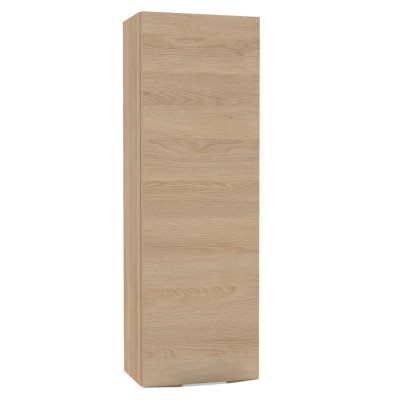 Niche haute Plénitude 1 porte 2 tablettes chêne clair version gauche 90 x 30 x 20 cm