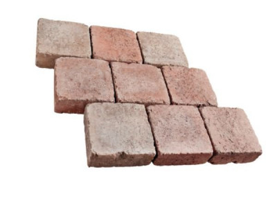 Pavé Duo camaïeu aspect vieilli 12 x 12 x 6 cm ALKERN