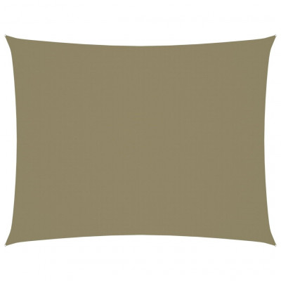 Voile toile d'ombrage parasol tissu oxford rectangulaire 2,5 x 4 m beige 02_0009564