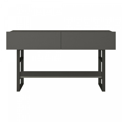 Table console 76 x 139 x 43 cm anthracite / noir 03_0008585