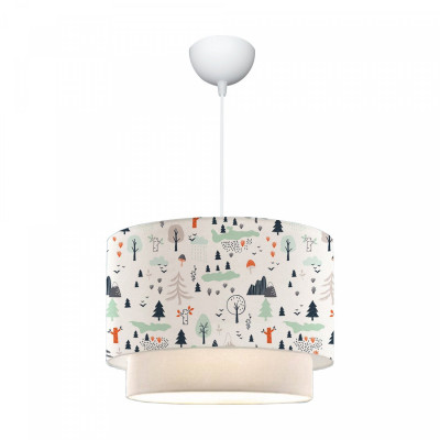 Lustre lampe lumière suspendu suspension lurgan pour enfant E27 70 cm motif de l'arbre 03_0007547