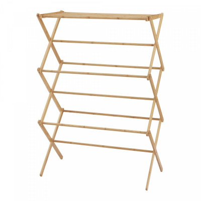 Étendoir à linge pliable bambou 128 x 72 x 44 cm naturel 03_0007072