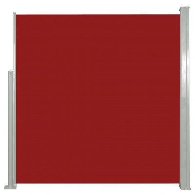Auvent paravent store brise-vue latéral rétractable de patio jardin terrasse balcon protection visuelle écran 140 x 300 cm rouge 02_0007092