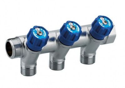 Collecteur à robinetterie intégrée bleu MF 3/4 NOYON THIEBAULT