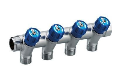 Collecteur à robinetterie intégrée bleu MF 3/4 NOYON THIEBAULT