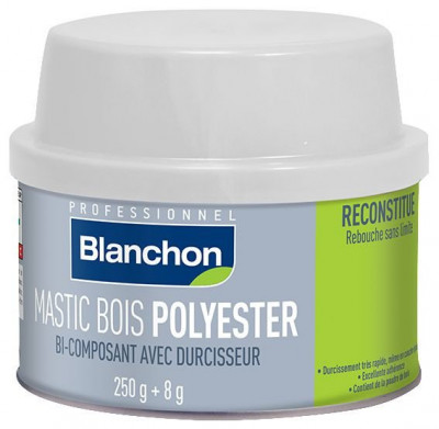 Mastic bois polyester pin 250 g BLANCHON