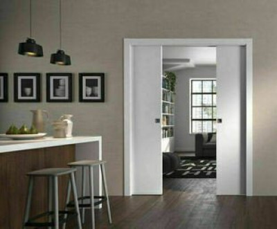 Châssis de porte Scrignotech avec amortisseur de fin de course 2 vantaux plaque de plâtre 160 x 203/100 SCRIGNO