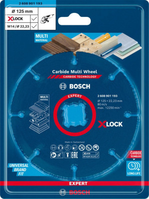 Disque à tronçonner X-Lock Expert Carbide Multi Wheel 125 x 1 x 22,23 mm ROBERT BOSCH