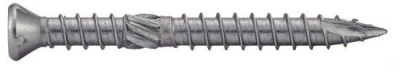 Vis terrasse à tête fraisée bombée Torx double filetage A4 5x60mm boîte de 200 - ACTON - 643275X60