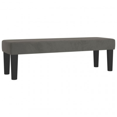Banc banquette 100 x 30 x 30 cm velours gris foncé 02_0010677