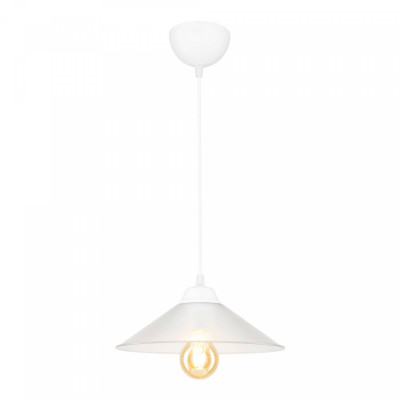 Lustre lampe lumière suspendu suspension en plastique hauteur 48 cm E27 blanc / transparent 03_0007498