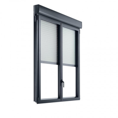 Porte-fenêtre alu Graphique +Volet roulant intégré 2100F 225 x 80 cm