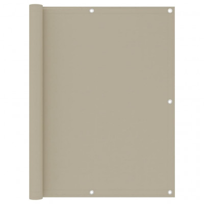 Écran de balcon brise pare vue protection confidentialité 120 x 600 cm tissu oxford beige 02_0010023