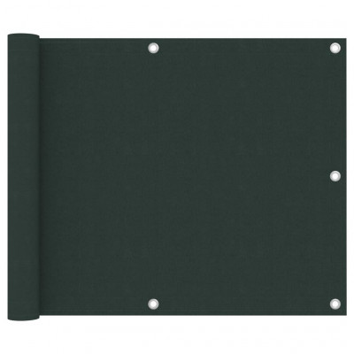 Écran de balcon brise pare vue protection confidentialité 75 x 400 cm tissu oxford vert foncé 02_0010440