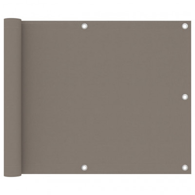 Écran de balcon brise pare vue protection confidentialité 75 x 400 cm tissu oxford taupe 02_0010384