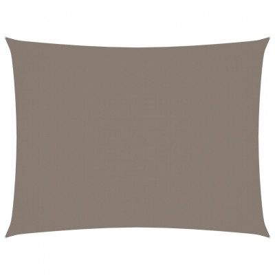 Voile toile d'ombrage parasol tissu oxford rectangulaire 2 x 3,5 m taupe 02_0009606