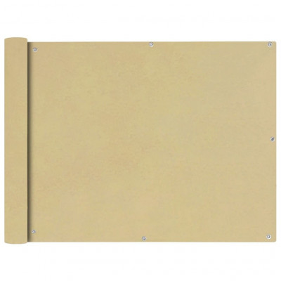 Écran de balcon brise pare vue protection confidentialité en tissu oxford 90 x 400 cm beige 02_0010174