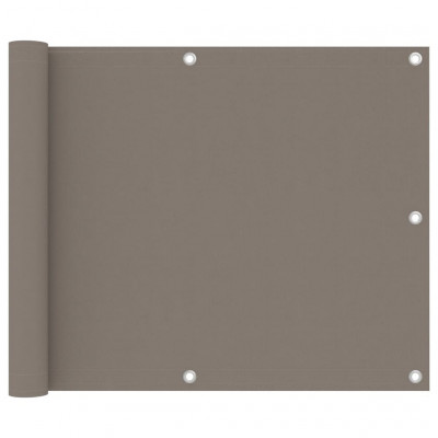 Écran de balcon brise pare vue protection confidentialité 75 x 600 cm tissu oxford taupe 02_0010387