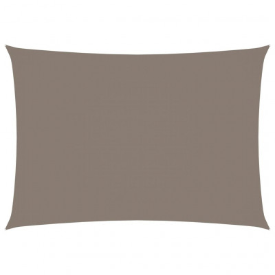 Voile toile d'ombrage parasol tissu oxford rectangulaire 4 x 5 m taupe 02_0009697