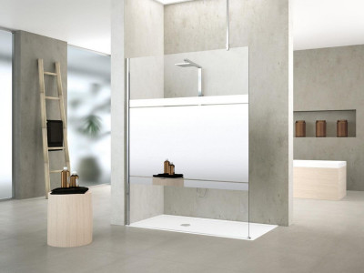 Parois de douche Kuadra  verre transparent silver hauteur 130 extensible127-130 cm NOVELLINI