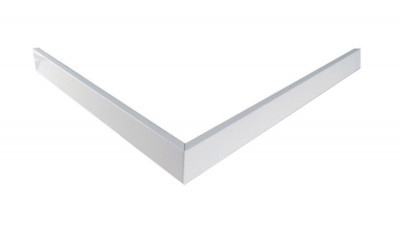 Tablier alu blanc pour receveur carre Space minéral 80 x 80 cm LEDA