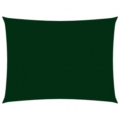 Voile toile d'ombrage parasol tissu oxford rectangulaire 2 x 4,5 m vert foncé 02_0009628