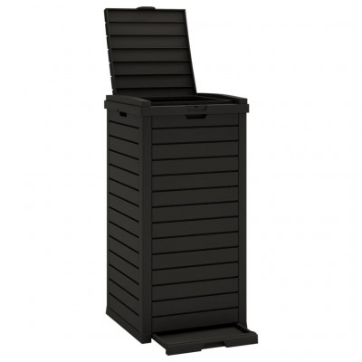 Poubelle d'extérieur 41 x 41 x 86 cm polypropylène noir 02_0006069
