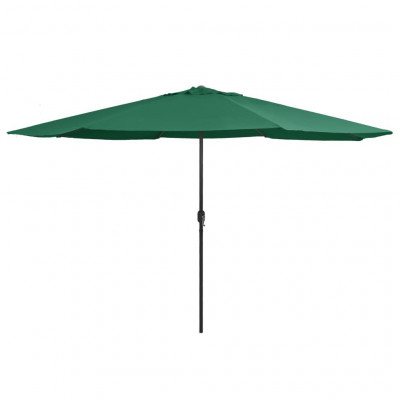 Parasol d'e x térieur avec mât en métal 400 cm vert 02_0008269